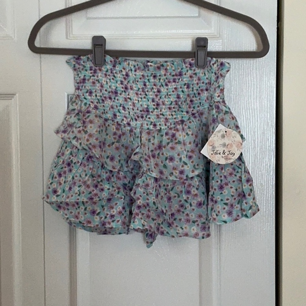 Floral Blue and Purple Skort